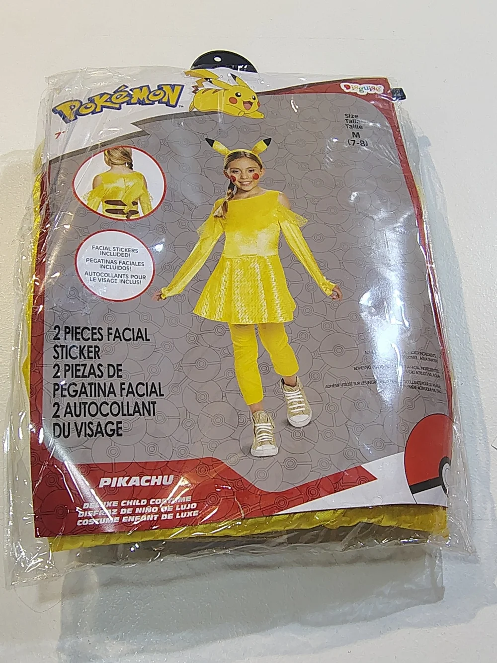 Disguise Yellow Pikachu-Inspired Girls Costume Set with Ear Headband - Picture 2 of 8